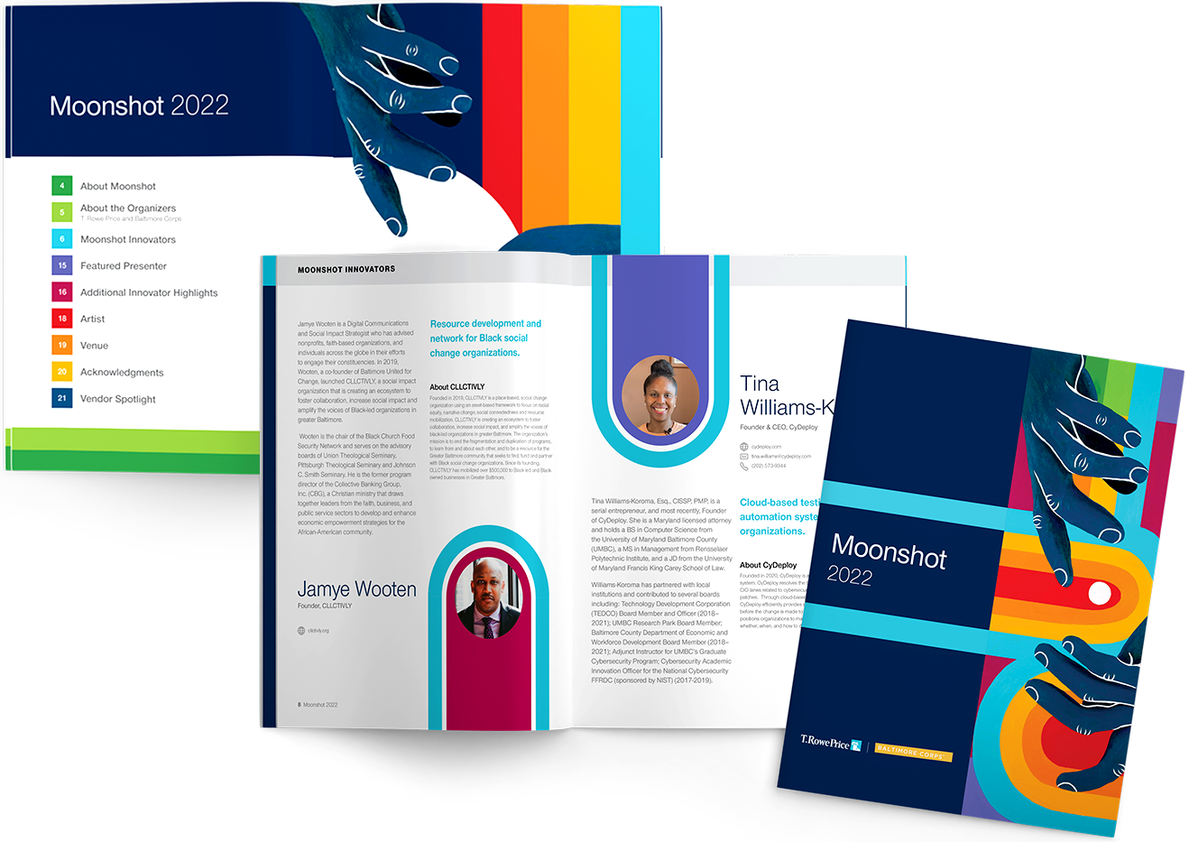 Moonshot printed event program.
